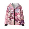 thumbnail image 3 of KUIFORTI Pink Dragon Girls Sweatshirt Hoodie 11-13 Fleece-Lined Active Performance Zip Up Hoodies for Girls Skin-Friendly Polyester Fall Winter Outwear for Daily Life, 3 of 6