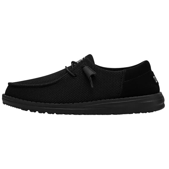 Zapatos HEYDUDE Wendy Funk Mocasín Negro con Parte Superior Textil
