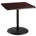 thumbnail image 1 of Pemberly Row Cafe Table 36"H Particleboard Black Frame Mahogany Top, 1 of 4