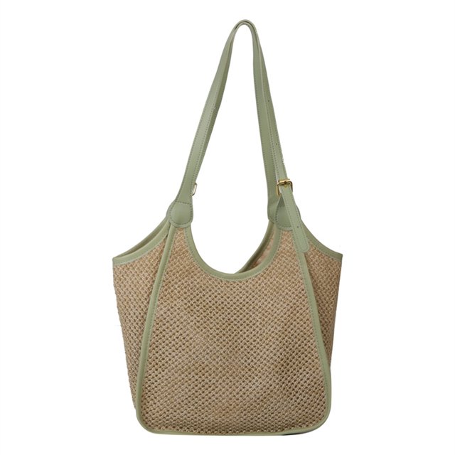 Bolsa De Hombro Bolso de viaje para mujer a la moda, bolso de compras tejido de gran capacidad, bolso de playa sencillo para mujer Ehuebsd Para Estrenar