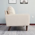thumbnail image 4 of Tcbosik Small Couch for Bedroom, 58.3" Upholstered Loveseat Sofa for Living Room, Beige, 4 of 7