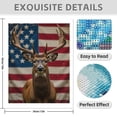 thumbnail image 3 of Diamond Art Kit for Adults, Deer Majestic Antlers Flag Background Diamond Painting for Adults Beginners, 5D DIY Diamond Art Painting Kits, Colorful Diamond Painting Craft for Home Decor 12x16, 3 of 7