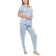 thumbnail image 2 of Honeydew Womens 2-Piece Jersey Pajama Jogger Lounge Set (Blue Jay Dot Small), 2 of 4