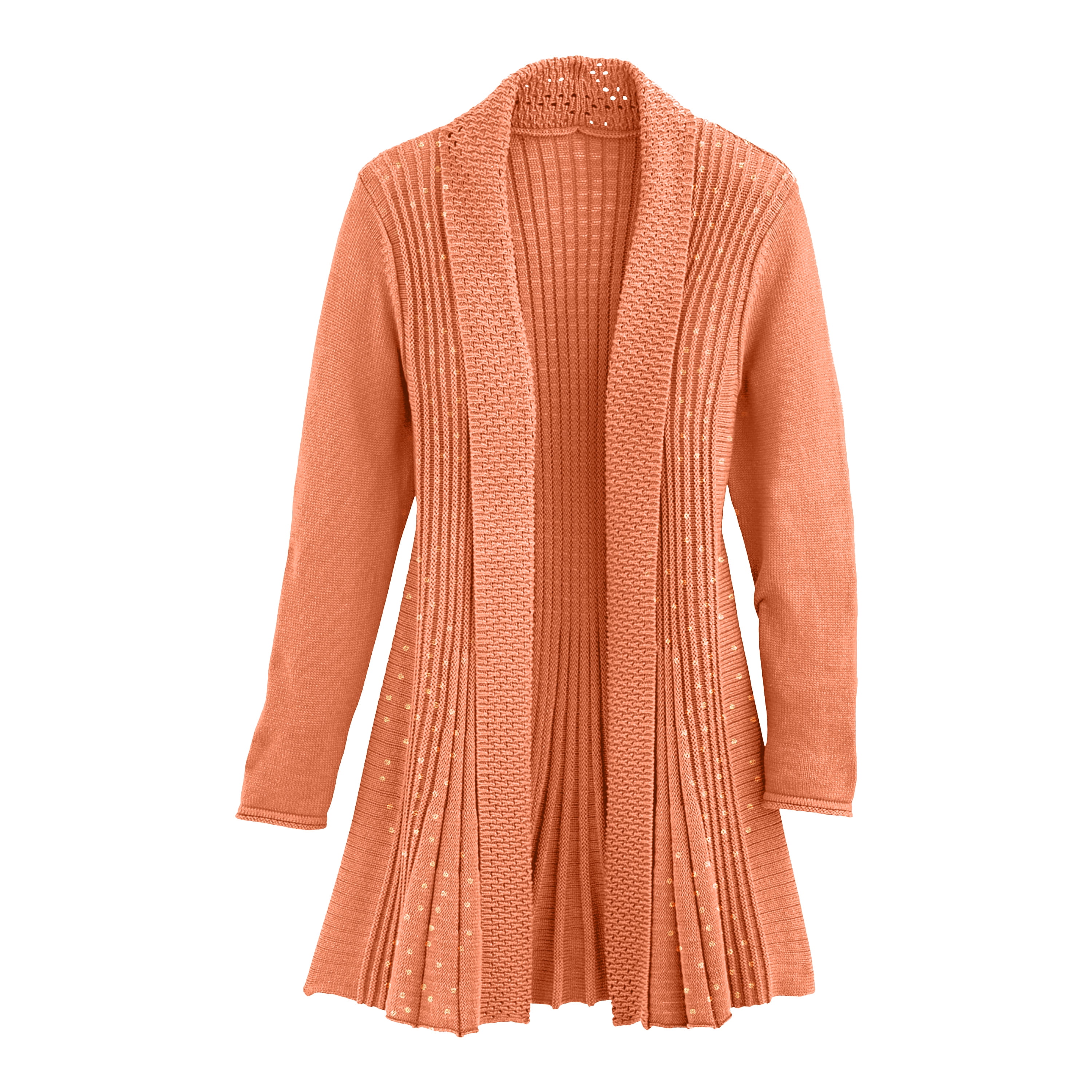 Cremson Cardigans for Women Long Sleeve Swingy Sequin Knit Cardigan