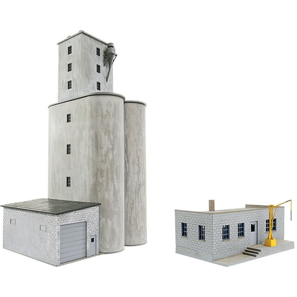 Walthers Cornerstone HO Scale Building/Structure Kit Prarie Co-op Grain ...