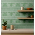 thumbnail image 4 of S4Sassy Elephant Tribal Wallpaper - Asian Style Wall Covering, 25" X 360" Self-Adhesive Vinyl Walls Paper, Decorative Wallwrap, Easy Diy Walls Covering For Bedroom, Living Room, Living Spaces - Green, 4 of 9