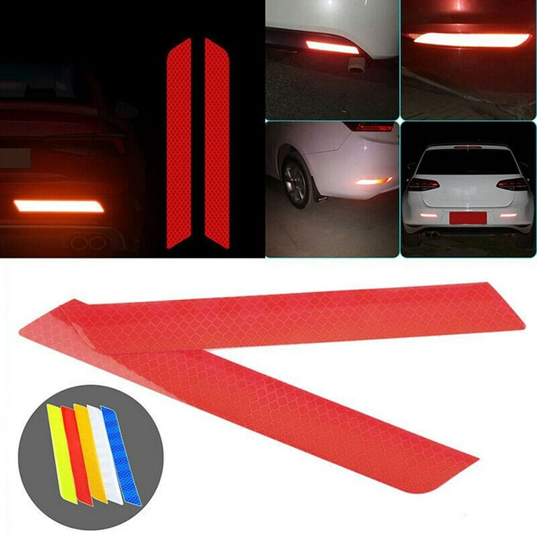 Mr Sigma Car High Intensity Reflective Sticker Warning Safety Reflector  Strips Universal Car Truck Bumper Reflective