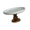 thumbnail image 5 of yotijay Cake Stand Ceramic Plate Snack Candy Platter for Celebration Reception Event Brown, 5 of 9