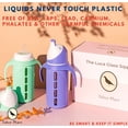 thumbnail image 3 of Tabor Place | Glass Sippy Cup for Toddlers | Orange | Spill-Proof | Silicone Straw | 8 oz | Liquids Never Touch Plastic, 3 of 7