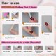 thumbnail image 5 of Uñas postizas navideñas de presión, 24 unidades, cortas, con forma de almendra y ataúd, reutilizables, para manicura francesa., 5 of 5