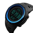 thumbnail image 4 of SKMEI Hombres Relojes Deportivos Cuenta Regresiva Tiempo Doble Reloj de alarma Cronógrafo Abanopi Mirar, 4 of 6