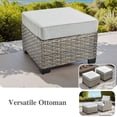 thumbnail image 4 of Ovios 10-Piece Outdoor Patio Furniture Set All-Weather Wicker Conversation Set with 54" Propane Fire Pit Table & Ottomans, Gray, 4 of 9