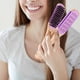 thumbnail image 3 of Cepillo para el cabello cara, para el cabello, en apariencia , herramienta para peinar el cabello, abrazadera de cepillo - púrpura Macarena Peine de pelo de doble cara., 3 of 8