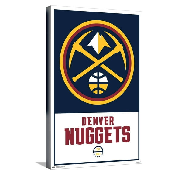 NBA Denver Nuggets - Logo 21 Canvas Wall Poster, 14.725" x 22.375"