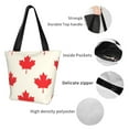 thumbnail image 6 of Gaeub Happy Canada Day Printed Tote Bag Grocery Bag Reusable Shoulder Bag with Zip for School Kitchen Park DIY, 6 of 9