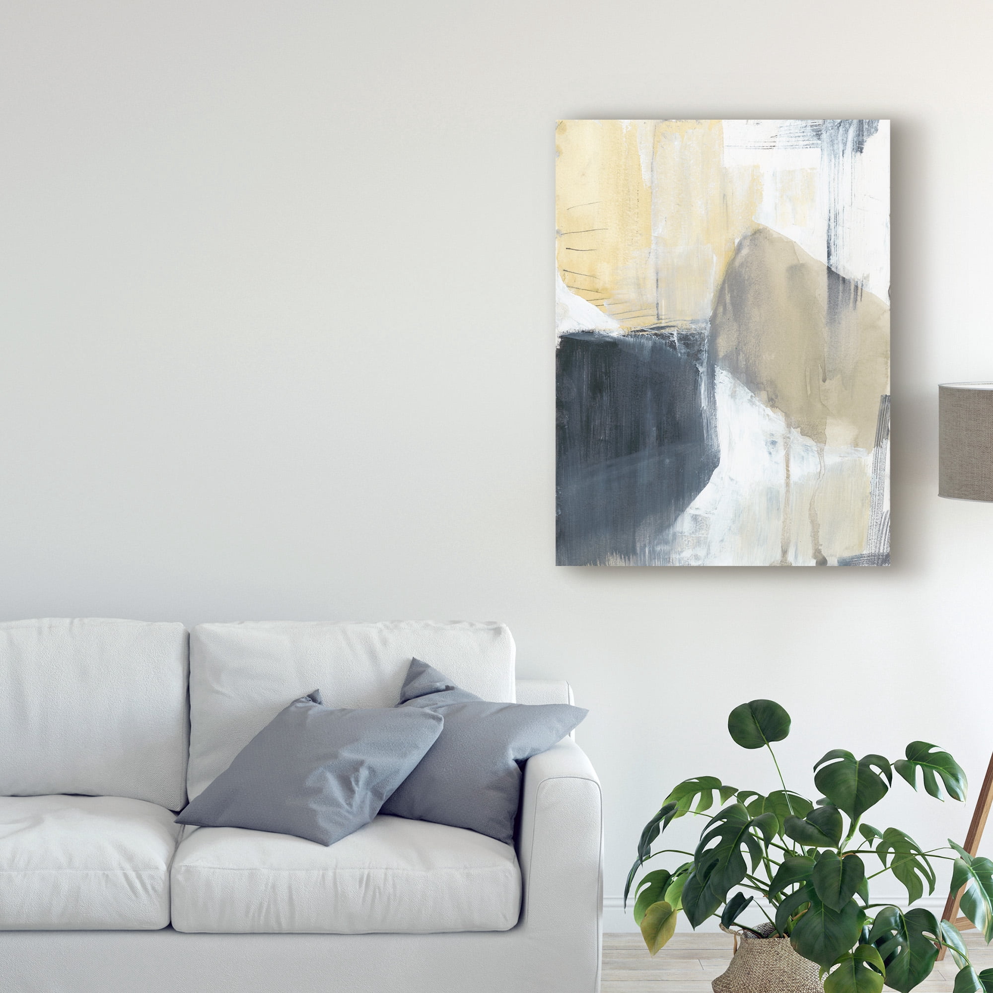 Trademark Fine Art 'Neutral Divide I' Canvas Art by Jennifer Goldberger