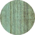 thumbnail image 1 of Ahgly Company Indoor Round Abstract Light Blue Modern Area Rugs, 5' Round, 1 of 4
