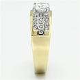 thumbnail image 4 of Luxe Jewelry Designs Men's Two Tone Gold Ion Plated Stainless Steel Ring with Round CZ - Size 12, 4 of 4