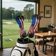 thumbnail image 4 of Yuyamidu American Flag Golf Club Head Cover Waterproof Golf Head Cover Patriotic Driver Headcover Fairway Wood Headcover Hybrid Club Head Cover with Soft Lining, 4 of 7