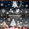 thumbnail image 3 of nvzhuang Christmas Window Clings White Snowflake Santa Snowman Reindeer Window Stickers Decorations for Home, 3 of 9