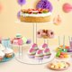 thumbnail image 4 of Soporte para cupcakes de acrílico de 4 niveles, soporte redondo para tartas y cupcakes, soporte de torre de cupcakes transparente escalonado para 50 cupcakes, soporte para árbol de exhibición de, 4 of 8