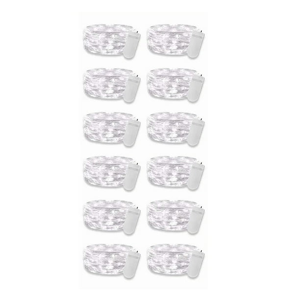 Luces de Cuerda de Botón LED, IP65 Impermeable 12 piezas Luces de Cuerda de Botón de Hada 0.03W Para Fiesta