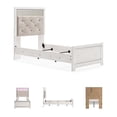 thumbnail image 3 of Ashley Furniture Altyra Upholstered Fabric King Panel Headboard in White/Gray, 3 of 4