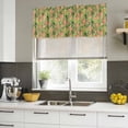 thumbnail image 4 of Palm Tree Tropical Curtain Valances for Windows, Kitchen Valance Window Treatments Panel 2 Pack, Pink Summer Green Botanical Rod Pocket Short Curtains for Bathroom Bedroom 60 x 18 Inch, 4 of 8