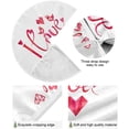 thumbnail image 2 of Coolnut Valentine's Day Tree Skirt Home Decoration Large Round I Love You Christmas Tree Skirt for Holiday Party Home Christmas Day Ornaments,47.2", 2 of 6