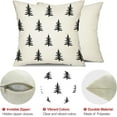 thumbnail image 6 of Christmas Pillow Covers 18x18 inch Set of 2 christmas tree Decorative White Throw Pillow Covers Winter Famliy Decoration for Home couch TH-30A18, 6 of 6