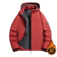 thumbnail image 2 of Unir Windproof Lined Hooded Sports Jacket for Unisex, Full Zip Long Sleeve with Pockets, Casual Everyday Outdoor Outerwear, 1 Piece, M-6XL, Plus Size Friendly, 2 of 4