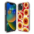 thumbnail image 3 of MUNDAZE Apple iPhone 14 Pro Max Yellow Sunflowers Polkadot on Red Double Layer Phone Case Cover, 3 of 5