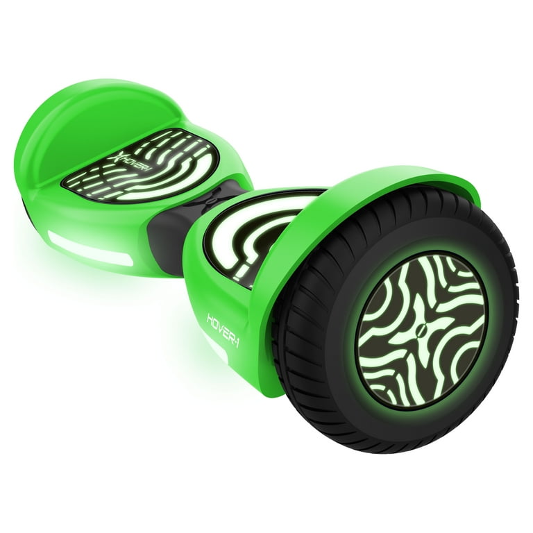 Hover 1 Green Rocket 2.0 Electric Self Balancing Used Hoverboard with 6.5 LED Light Up Wheels Dual 160W Motors 7 mph Max Speed and 3 Miles Max Range Walmart