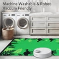 thumbnail image 5 of ODIKA 8'x10' Machine Washable Non-Slip Area Rug, Playful Dinosaur Featuring Stegosaurus and Ferns in Graphic Style High Traffic Rug, Green, 149943, 5 of 7