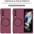 thumbnail image 3 of Magnetic Phone Case for Samsung Galaxy Z Fold3 5G Compatible with Magsafe, Military-Grade Shockproof Case with Built-in Magnet Circle for Samsung Galaxy Z Fold 3, MS Claret, 3 of 16