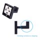thumbnail image 5 of Tastos Ganchos para toallas de baño, negro mate, paquete de 2 ganchos para batas y ropa de acero inoxidable, gancho de pared resistente para baño y cocina, estilo cuadrado moderno montado en la pared, 5 of 5