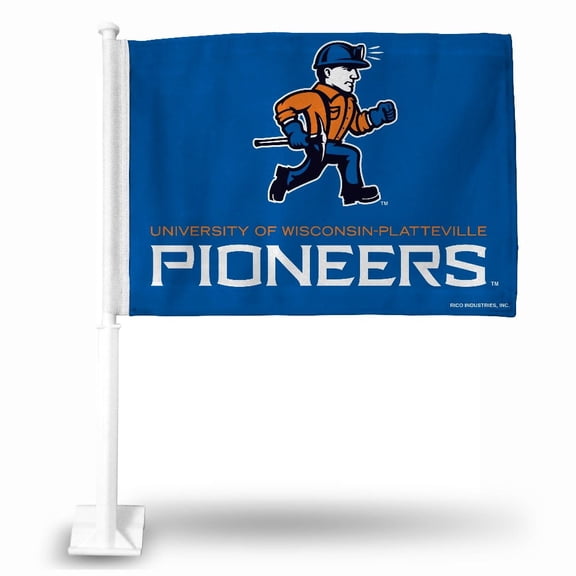 Rico NCAA Wisconsin - Platteville Version 2 Car Flag, Logo Color, 8 x 1