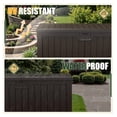 thumbnail image 4 of SONGMY 250 Gallon Outdoor Resin Deck Box with Divider, Waterproof Storage Box with Lockable Lid&Side Handles for Garden Tools, Pools Supplies (Brown), 4 of 7