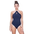 thumbnail image 1 of Freya Womens In The Navy Underwire High Neck Swimsuit, 36DD, Marine, 1 of 3