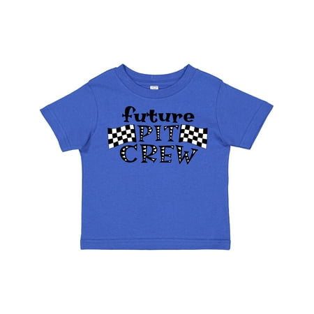 

Inktastic Future Pit Crew Racing Flags Gift Toddler Boy or Toddler Girl T-Shirt