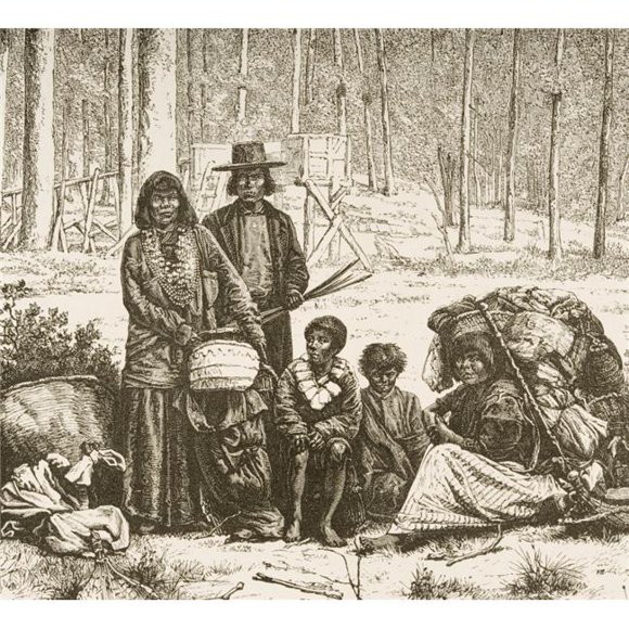 Posterazzi DPI1839476LARGE Indian Family Group West of The Rocky Mountains From American Pictures Drawn with Pen & Pencil by Rev Samuel Manning 3 Poster Print, Large - 30 x 26