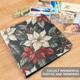 thumbnail image 4 of FORMRS 3 Ring Photo Album 4"x6" Self Adhesive Large Capacity PU Leather Cover, White Christmas Leaves, 4 of 8