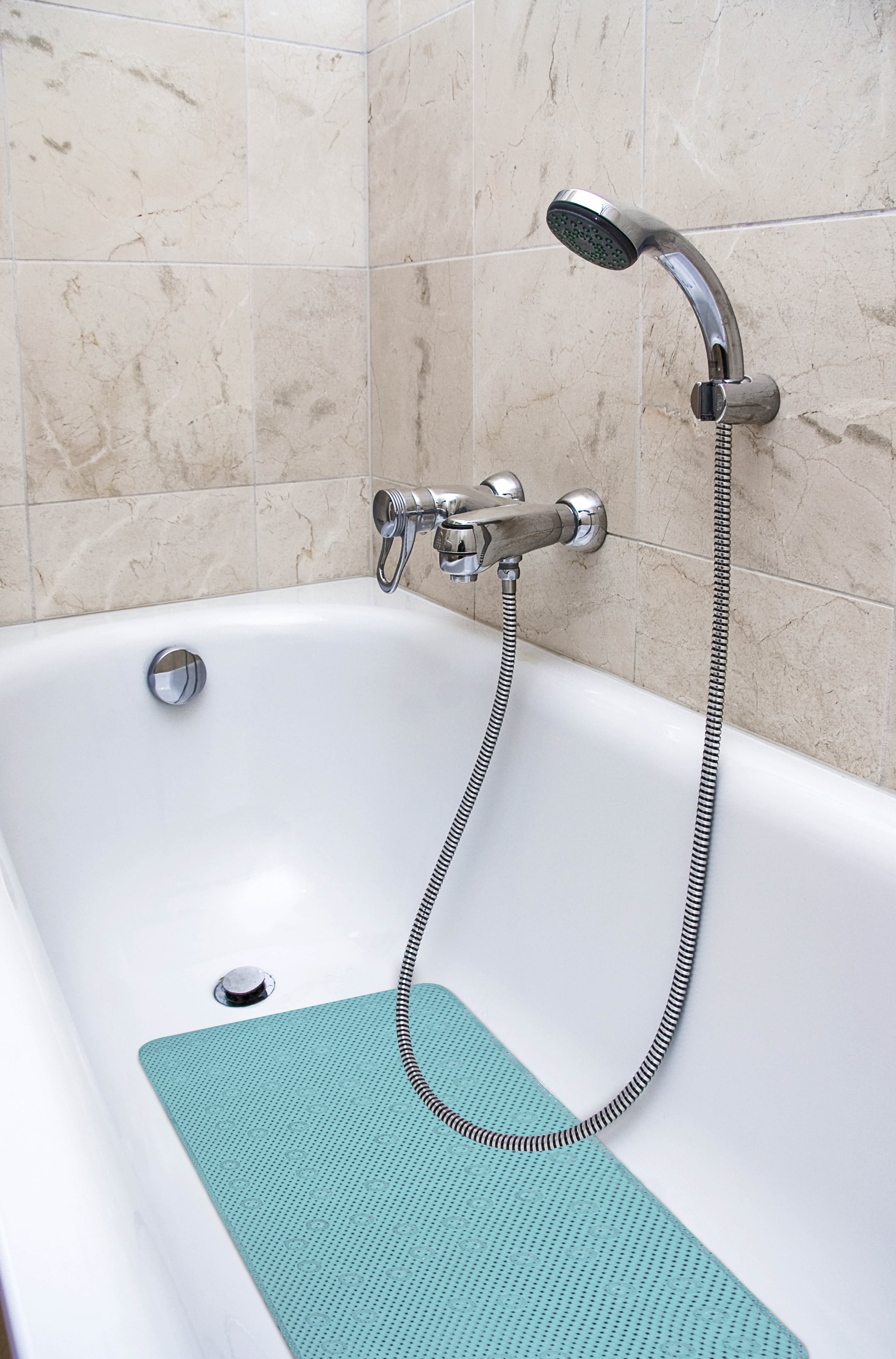 Splash Home Soft Bathtub Mats NonSlip Mildew Resistant Extra Long