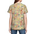 thumbnail image 7 of Wukai Retro Geometry Youth Unisex Short Sleeve T-Shirt for Boys, Girls, Teens, and Kids-Large, 7 of 7