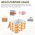 thumbnail image 6 of Yayeee Collapsible Cube Storage Bin with Lid Fabric Closet Decorative Basket with Handles, Orange Geometric Pattern, 6 of 7