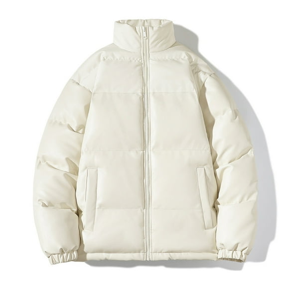 FDGIU Men's Puffer Jacket - Stand Collar Winter Thickened Quilted Parka, Warm Lightweight Cold Weather Coat, Multiple Colors