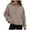Coffee, variant on Womens Clothing Women's Solid Sweatshirt Women's Fashion Casual Zipper Long Sleeved Loose Solid Color Hoodie