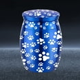 thumbnail image 6 of Metal Pet Urn Engraved Dog Paw Memorial ,Small Aluminum Alloy Keepsake Urn for Cats & Small Animals, Blue/Black/Purple, 6 of 6