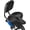 Black with Blue, variant on Oversized Bike Seat with Adjustable Backrest, 13" × 11.8" Wide Padded Saddle for Bicycles, Tricycles & Exercise Bikes, Memory Foam & Shock-Absorbing, Waterproof PU, Fits 7/8" Seat Posts
