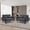 Dark Gray, variant on Soscana Small Loveseat 2-seater Sofa Mid Century Modern Love Seat Couch with Throw Pillows and Wooden Legs for Living Room Bedroom Apartment Office Small Space